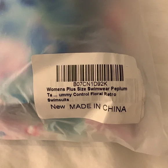 Tutorutor Womens Two Piece Plus Size Bathing Suit - Peplum Tankini - Picture 6 of 8